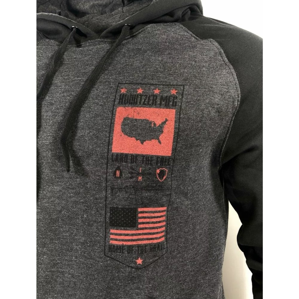 Howitzer Style Men's Hoodie FREE AND BRAVE Militar - Picture 8 of 12